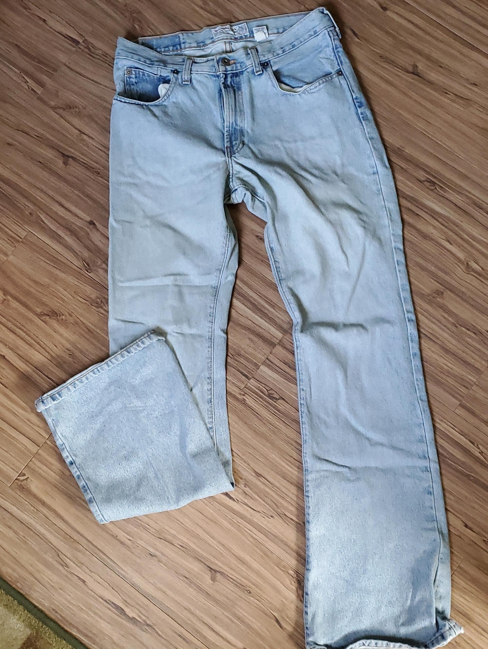 Light Blue Womens Slouch Flare Jeans
